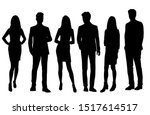 vector silhouettes of  men and... | Shutterstock .eps vector #1517614517