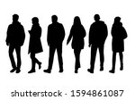 vector silhouettes of  men and... | Shutterstock .eps vector #1594861087
