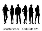 vector silhouettes of  men and... | Shutterstock .eps vector #1633031524