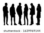 vector silhouettes of  men and... | Shutterstock .eps vector #1639969144