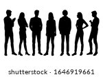 vector silhouettes of  men and... | Shutterstock .eps vector #1646919661