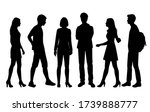 set of vector silhouettes of... | Shutterstock .eps vector #1739888777