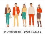  set of young men and women ... | Shutterstock .eps vector #1905762151