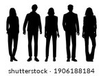 vector silhouettes of  men and...