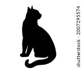 vector silhouette of the cat ... | Shutterstock .eps vector #2007295574