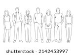 vector silhouettes of  men and... | Shutterstock .eps vector #2142453997