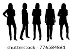 vector silhouettes of woman... | Shutterstock .eps vector #776584861