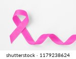 pink ribbon on white background ... | Shutterstock . vector #1179238624