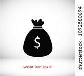 money icon vector    vector eps ... | Shutterstock .eps vector #1092580694