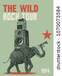 rock tour flyer poster template | Shutterstock .eps vector #1070073584