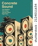 indie rock sound gig poster... | Shutterstock .eps vector #2124011654