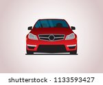 the picture of the red car | Shutterstock .eps vector #1133593427