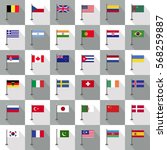 flag country icon vector... | Shutterstock .eps vector #568259887