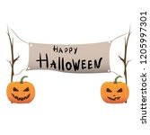 halloween background. vector | Shutterstock .eps vector #1205997301