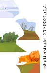 landscape at four seasons ... | Shutterstock .eps vector #2170021517