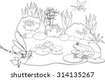coloring pond | Shutterstock .eps vector #314135267
