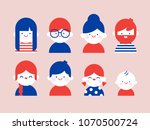 flat happy people illustration | Shutterstock .eps vector #1070500724