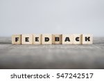 FEEDBACK word made with building blocks