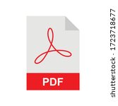 pdf format file vector icon | Shutterstock .eps vector #1723718677