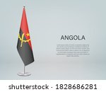 Angola Hanging Flag On Stand....