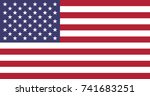 simple flag of united states of ... | Shutterstock .eps vector #741683251