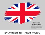 grunge styled flag of united... | Shutterstock .eps vector #750579397