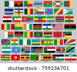 all flags of africa. correct... | Shutterstock .eps vector #759236701