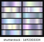holographic  silver  bronze and ... | Shutterstock .eps vector #1692303334