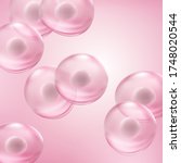 cell stem science banner pink... | Shutterstock .eps vector #1748020544
