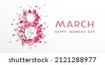 women's day greeting card or... | Shutterstock .eps vector #2121288977