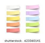 set of office paper sheets or... | Shutterstock .eps vector #623360141