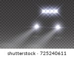 headlights offroad flare effect ... | Shutterstock .eps vector #725240611