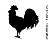 silhouettes of chickens  | Shutterstock .eps vector #510401197