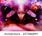 beautiful painting goddess... | Shutterstock . vector #357386894