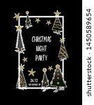 postcard with christmas glitter ... | Shutterstock .eps vector #1450589654