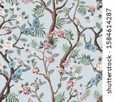 seamless pattern in chinoiserie ... | Shutterstock .eps vector #1584614287