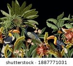 border with birds and tropical... | Shutterstock .eps vector #1887771031