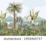pattern with jungle animals ... | Shutterstock .eps vector #1903465717