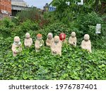Small photo of Crossbones Gardens, London, May 2021. Jizo Statues, which give closure to women who have miscarried or given birth to a stillborn baby. The gardens are open to the public and is run by volunteers