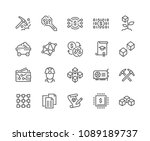 simple set of blockchain... | Shutterstock .eps vector #1089189737