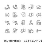 simple set of customs related... | Shutterstock .eps vector #1154114401