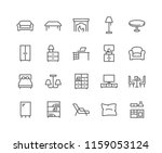 simple set of furniture related ... | Shutterstock .eps vector #1159053124