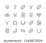 simple set of jewelry related... | Shutterstock .eps vector #1163872024