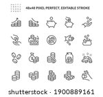 simple set of coins related... | Shutterstock .eps vector #1900889161