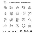 Simple Set of Voting Related Vector Line Icons. Contains such Icons as Raising Hands, Ratings of Candidates, Electronic voting and more. Editable Stroke. 48x48 Pixel Perfect.