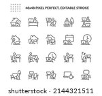 simple set of work place... | Shutterstock .eps vector #2144321511
