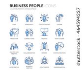 simple set of business people... | Shutterstock .eps vector #464594237