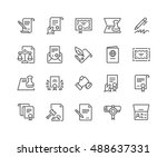 simple set of legal documents... | Shutterstock .eps vector #488637331