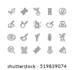 simple set of gmo related... | Shutterstock .eps vector #519839074