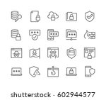 simple set of data security... | Shutterstock .eps vector #602944577